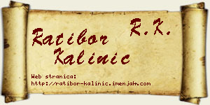 Ratibor Kalinić vizit kartica